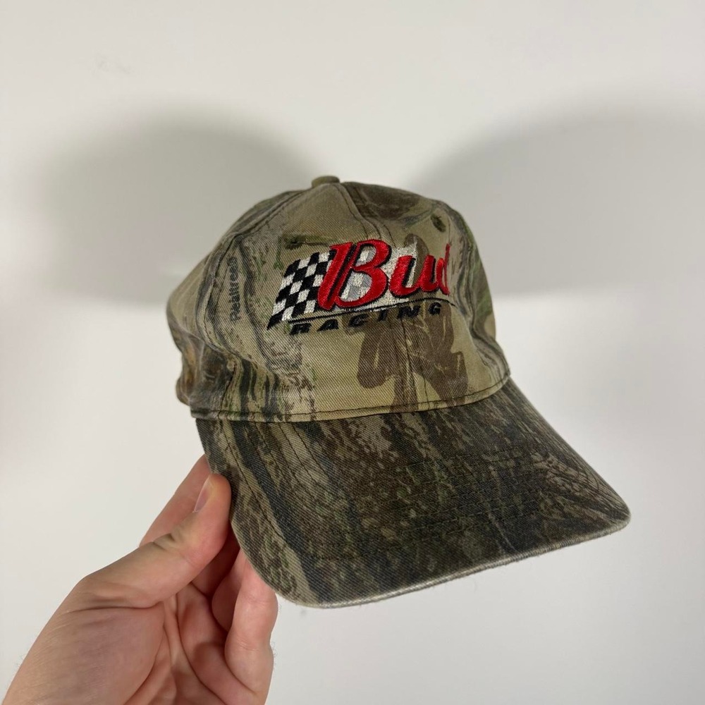 vintage Budweiser, racing camo hat
